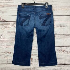 7 for all mankind crop dojo size 27 wide leg Capri denim jeans